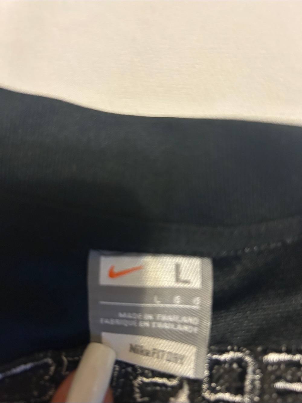 Nike Black Sleeveless Tank Top with White Swoosh - Picture 2 of 2